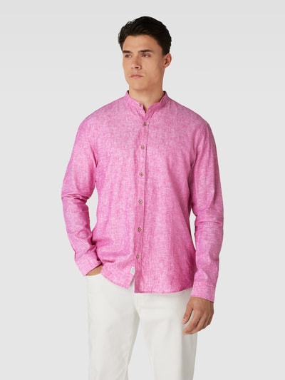 MCNEAL Tailored Fit Freizeithemd mit Stehkragen Pink 4
