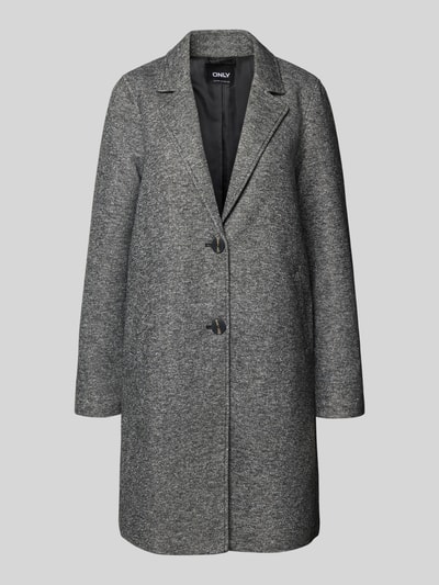 Only Płaszcz o kroju comfort fit z dodatkiem bawełny model ‘SEDONA’ Antracytowy melanż 2