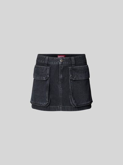Diesel Jeansrock mit Pattentaschen Dunkelgrau Melange 2
