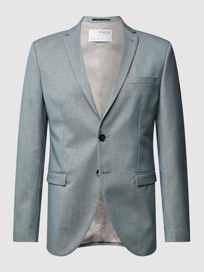 SELECTED HOMME Slim fit 2-knoopscolbert met stretch, model 'Logan' Groen - 2