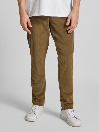 Jack & Jones Tapered fit corduroy broek met steekzakken, model 'CORDUROY' Beige - 4