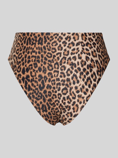 PIECES Bikinihose mit Allover-Muster Modell 'LIPPA' Dunkelbraun 3