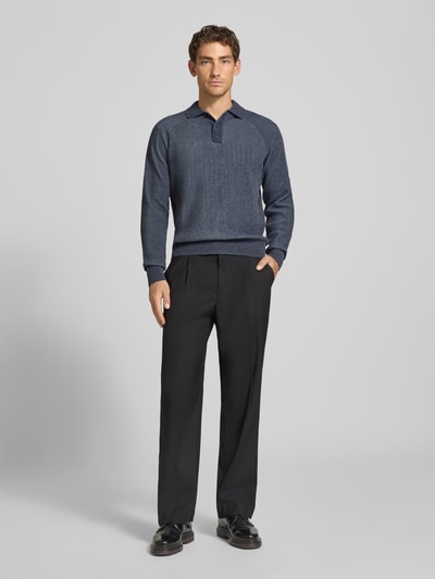 Jake*s Studio Men Regular Fit Pullover mit Polokragen Rauchblau 1