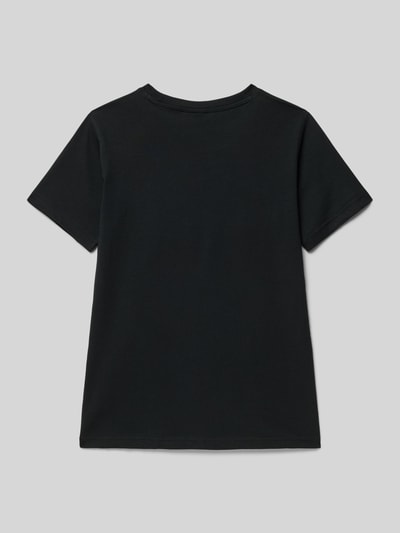 CHAMPION T-Shirt mit Label-Stitching Black 3