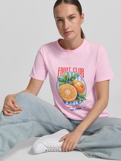 ZABAIONE T-shirt met motiefprint model 'Or44ange' Roze - 3