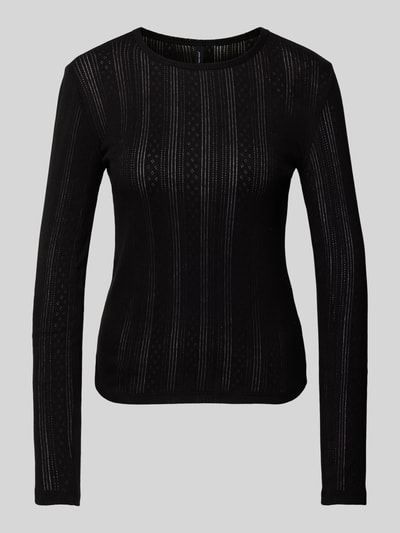 Vero Moda Regular Fit Langarmshirt aus reiner Baumwolle Modell 'LISA'
 Black 2