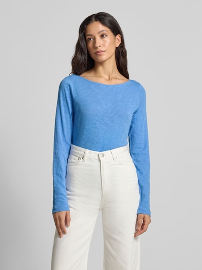 Marc O'Polo Regular Fit Langarmshirt aus reiner Baumwolle Hellblau 4