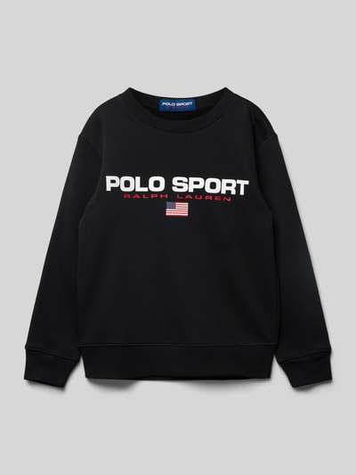 Polo Sport Sweatshirt met labelprint Zwart - 1