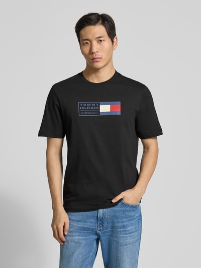 Tommy Hilfiger Regular Fit T-Shirt aus reiner Baumwolle Black 4