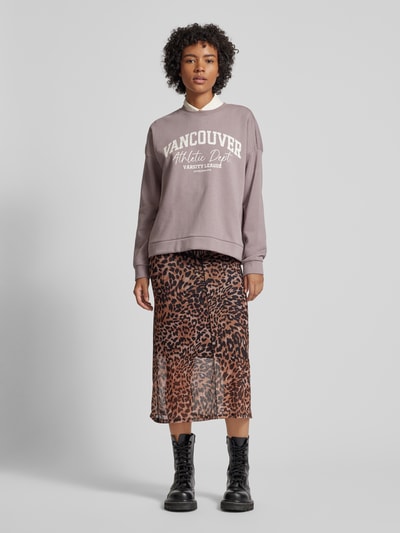 Noisy May Sweatshirt met statementprint, model 'MARYA' Lila - 1