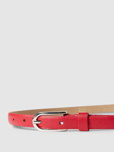 Weinmann Gürtel aus Leder mit Dornschließe Modell 'Seta' Rot 2