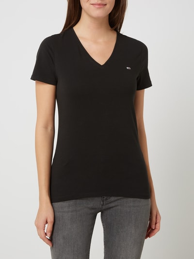 Tommy Jeans T-Shirt mit Stretch-Anteil  Schwarz 4
