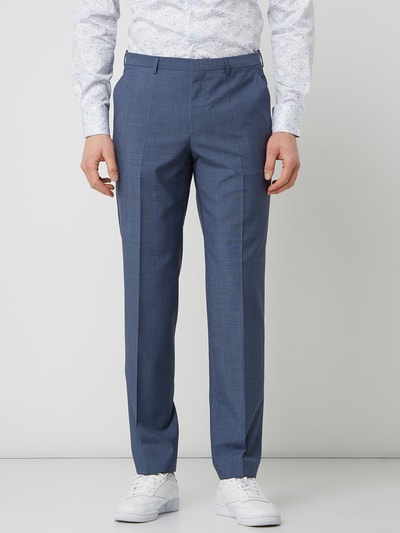 HUGO Regular fit pantalon van scheerwol, model 'Simmons' Blauw - 4