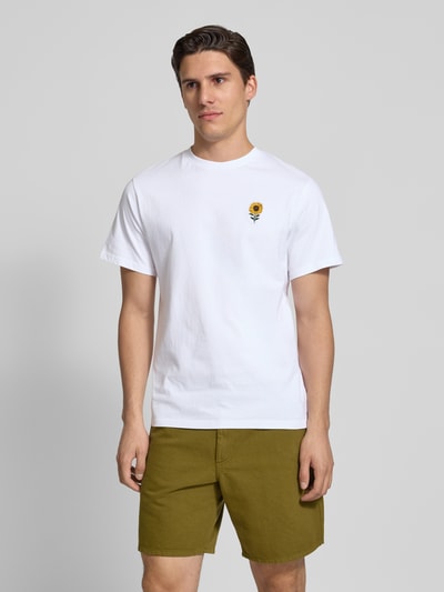 Forét T-Shirt mit Motiv-Stitching Modell 'TOURNESOL' Weiss 4
