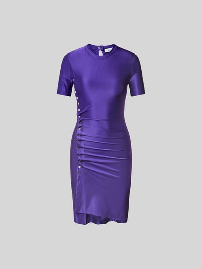 Rabanne Knielanges Kleid mit Knopfleiste Violett 2