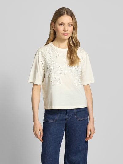 Jake*s Studio Woman T-Shirt mit Rundhalsausschnitt Offwhite 4