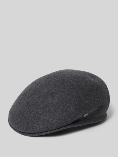 bugatti Wollmütze mit Label-Applikation Mittelgrau Melange 1