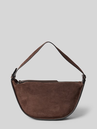 Marc O'Polo Schoudertas van echt kalfsleer, model 'AAMI' Donkerbruin - 2