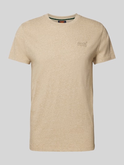 Superdry T-shirt in gemêleerde look, model 'Vintage Logo' Beige gemêleerd - 2