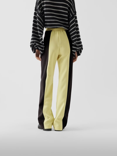 MSGM Sweathose im Colour-Blocking-Design Hellgelb 5