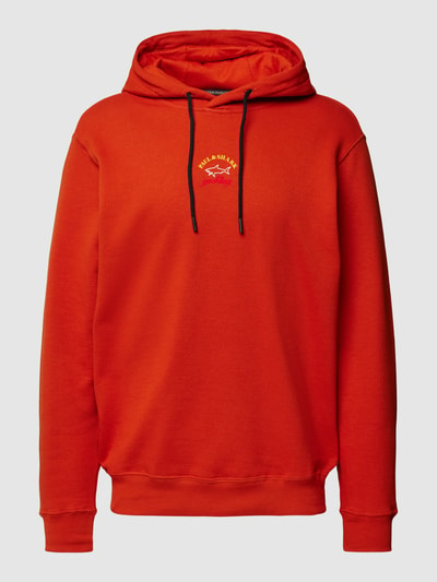 Paul & Shark Sweatshirt mit Label-Print Orange 2