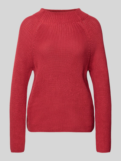 monari Regular Fit Pullover in Strick-Optik Modell 'Basic' Rot 2