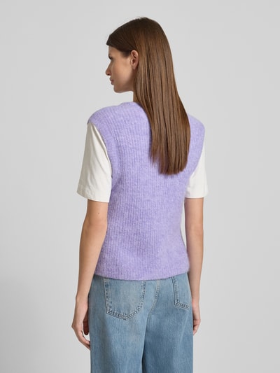 American Vintage Mouwloos vest met labelpatch Lila gemêleerd - 5