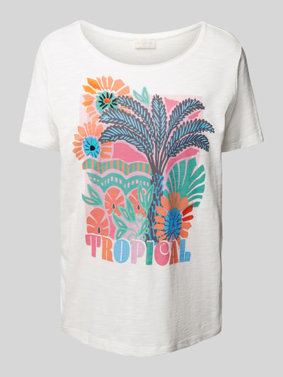 Milano Italy T-shirt met motiefprint Offwhite - 2