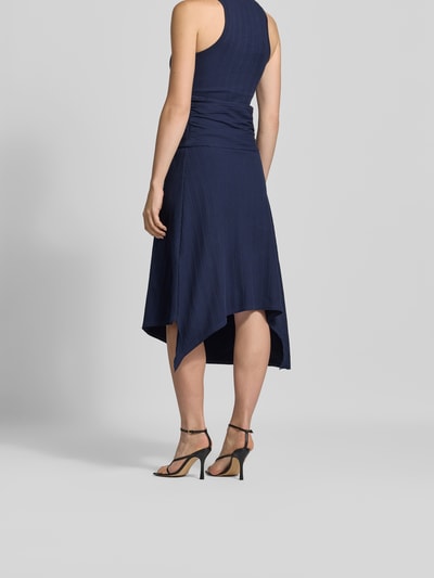 Victoria Beckham Midirock im asymmetrischen Design Dunkelblau 5
