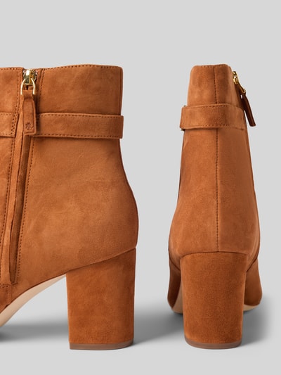 Lauren Ralph Lauren Sztyblety skórzane z aplikacją model ‘KELLIE’ Koniakowy 2