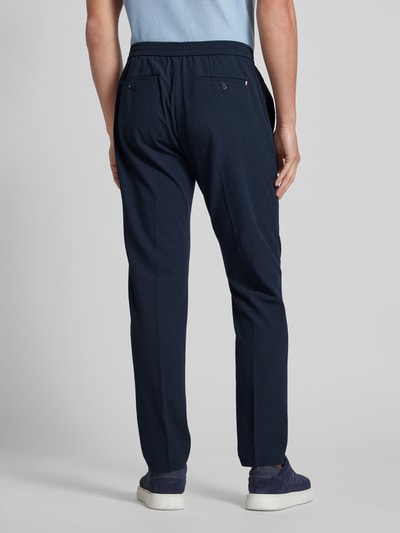 Tommy Hilfiger Regular fit stoffen broek met structuurmotief, model 'HARLEM' Marineblauw - 5