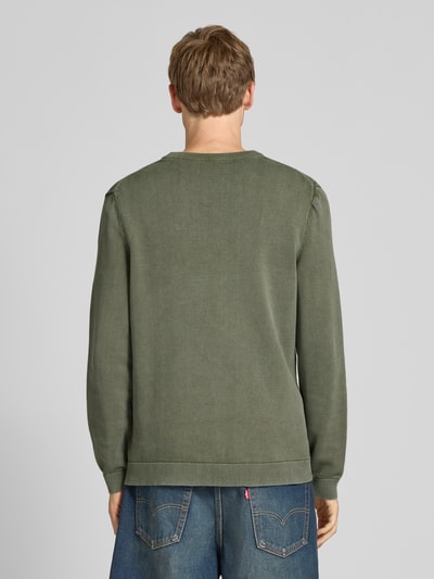 Marc O'Polo Denim Regular fit pullover van puur katoen Olijfgroen - 5