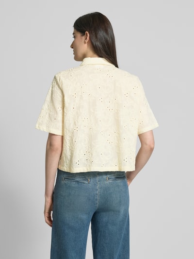 Jake*s Collection Regular Fit Hemdbluse mit 1/2-Arm Ecru 5