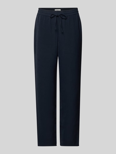 Produktfoto, Jogpants mit elastischem Bund und Eingrifftaschen von Christian Berg Woman in Dunkelblau, Slim-Fit, Kordelzug, glatte Textur