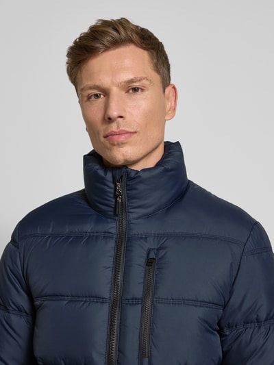 Tom Tailor Regular fit gewatteerd jack met opstaande kraag Marineblauw - 3