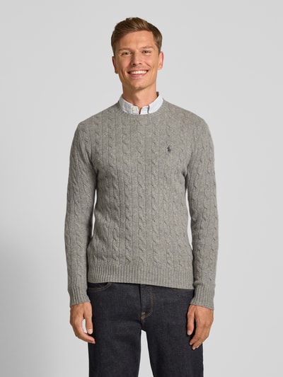 Polo Ralph Lauren Regular fit gebreide pullover van een mix van wol en kasjmier Donkergrijs - 4