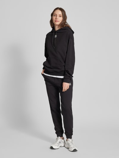 HUGO Oversized Hoodie mit Label-Print Modell 'Delfinia' Black 1