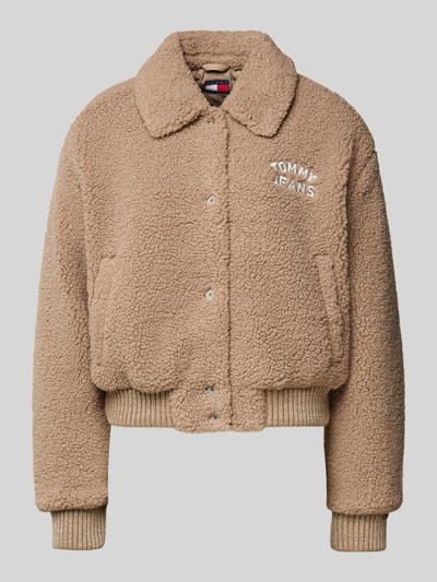 Tommy Jeans Relaxed fit bomberjack van teddybont Beige - 2