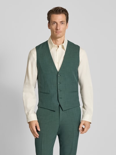 MCNEAL Slim fit gilet met paspelzakken Groen - 4