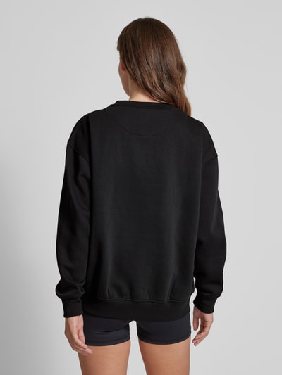 Stronger Sweatshirt mit Label-Print Black 5