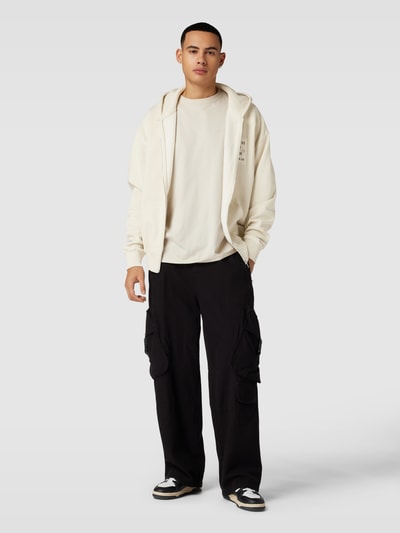 PEGADOR Oversized Sweatjacke mit Eingrifftaschen Offwhite 1
