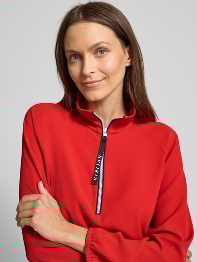 Marc Cain Blouse met lange mouwen en schipperskraag Rood - 3