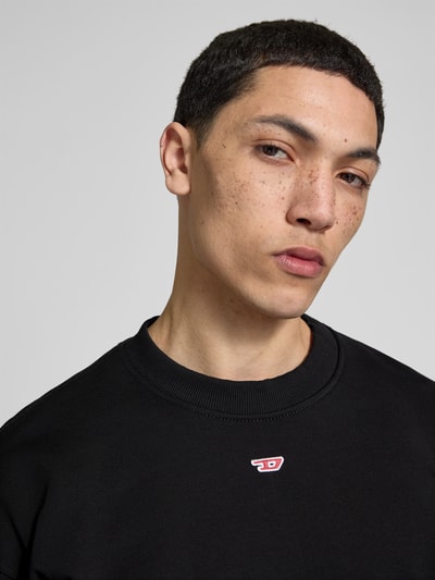 Diesel Sweatshirt mit gerippten Abschlüssen Black 3