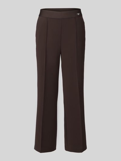 CAMBIO Regular Fit Culotte mit Bügelfalten Modell 'CAMERON' Dunkelbraun 2