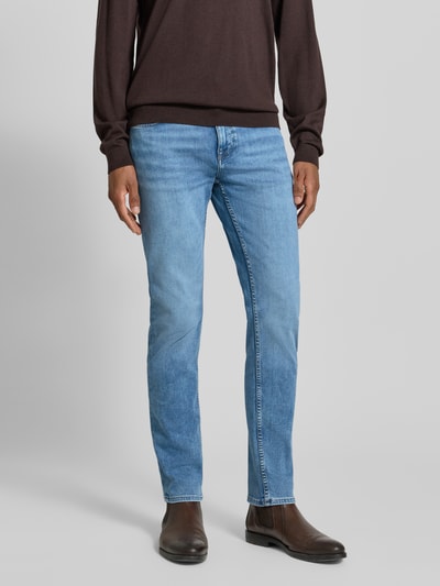 BOSS Orange Straight Fit Jeans aus Baumwoll-Mix Modell 'DELAWARE' Hellblau 4