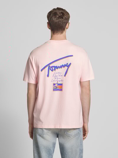 Tommy Jeans Relaxed Fit T-Shirt aus reiner Baumwolle Pink 5