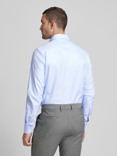 Profuomo Slim fit zakelijk overhemd met haaikraag Bleu - 5