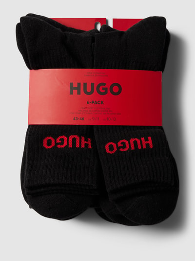 HUGO Socken mit Label-Print im 6er-Pack Black 3