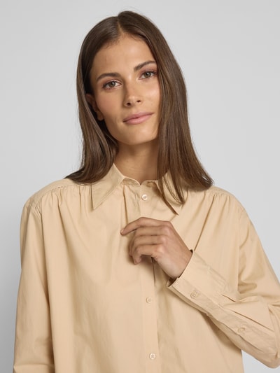 BOSS Orange Relaxed Fit Bluse mit Kentkragen Modell 'Belegant' Sand 3