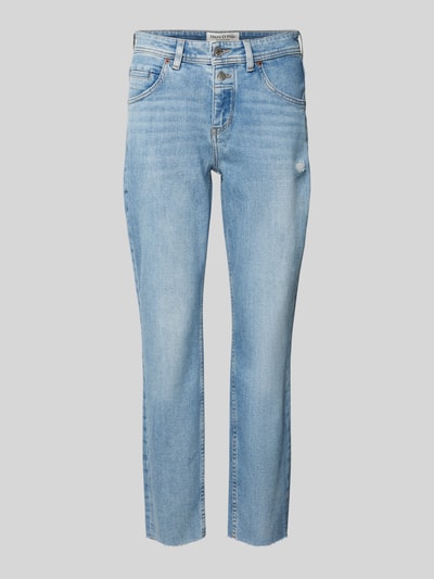 Marc O'Polo Cropped Boyfriend Jeans im Used Look Modell 'THEDA' Hellblau 2